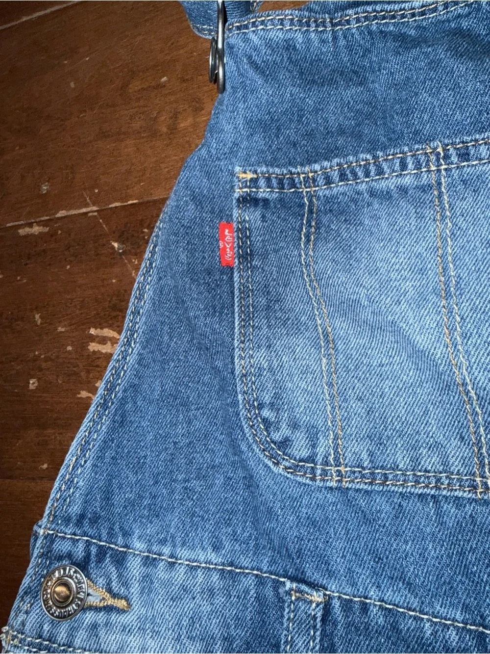 Levi's Blue Denim Shortall Overalls for Kids